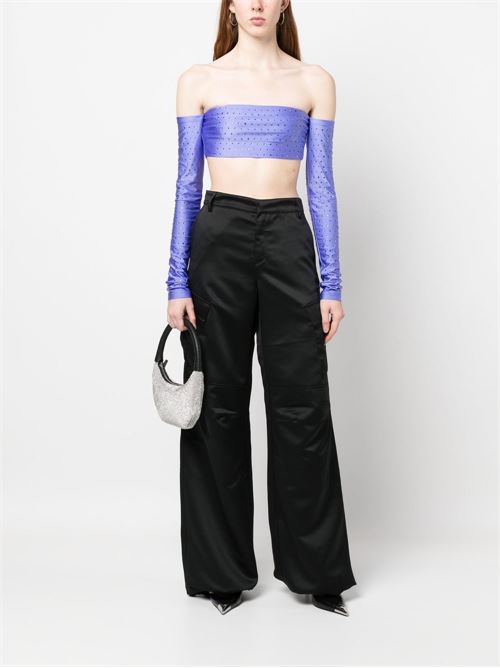 Cropped top with crystals THE ANDAMANE | T130725DTJP062LILAC